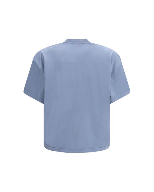 Rier Blue Cotton V-Neck T-Shirt