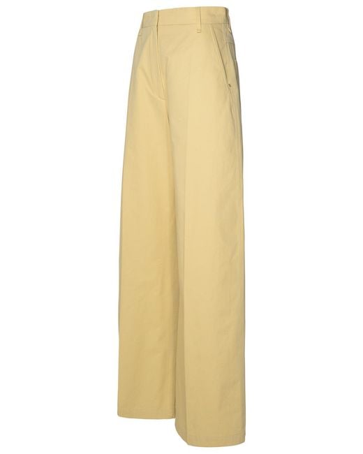 Sportmax Yellow 'Gebe' Cotton Pants