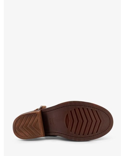 Miu Miu Brown Foule Leather Sabot Sandals