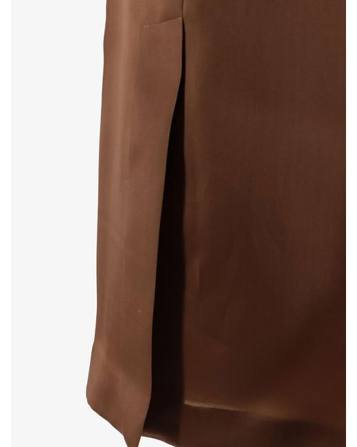 Alberta Ferretti Brown Silk Trousers
