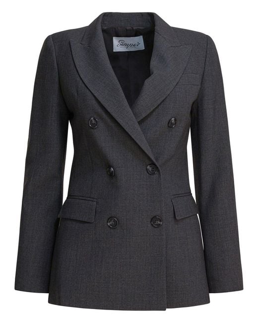 Semler Black Balzer Double-Breasted Jackets And Coats