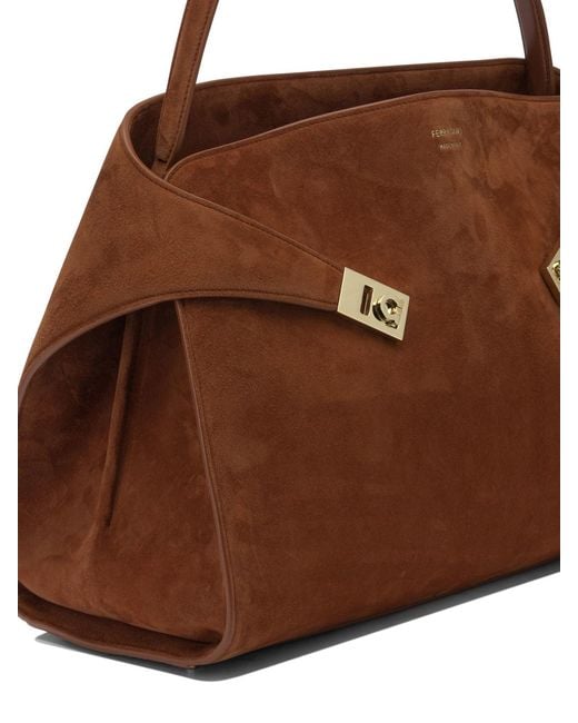 Ferragamo Brown Shoulder Bags Orange