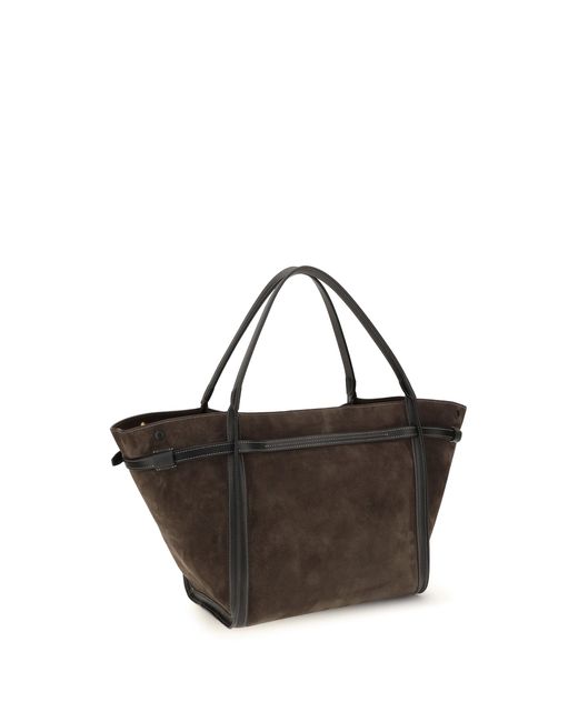 Tod's Brown Suede Tote Bag