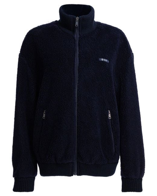 Prada Blue Wool-Blend Fleece Jacket