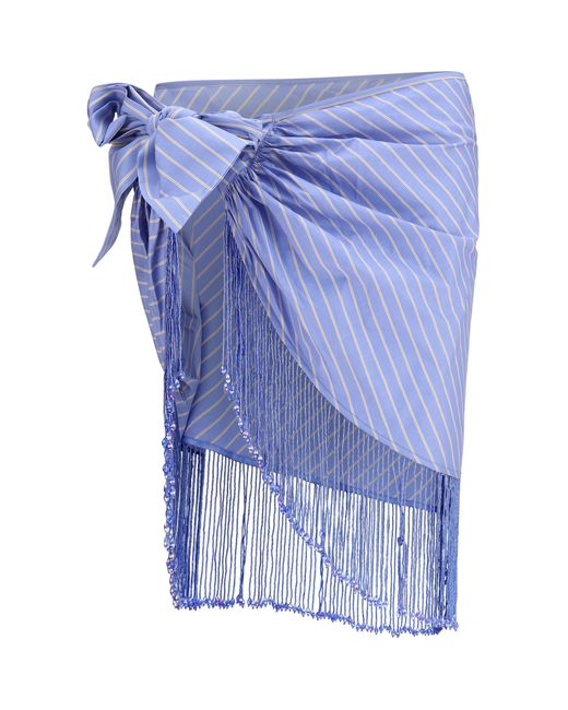 ANDAMANE Blue Dolly Wrap Skirt