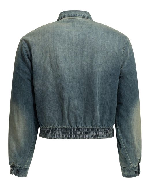 Kapital Blue Hacksaw Drizzier Denim Jacket Light for men