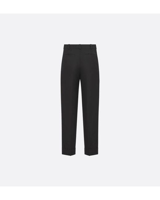 Dior Black Cotton And Silk Pants