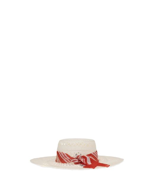 Ermanno Scervino Pink Hat Banana Crepe/Biondo