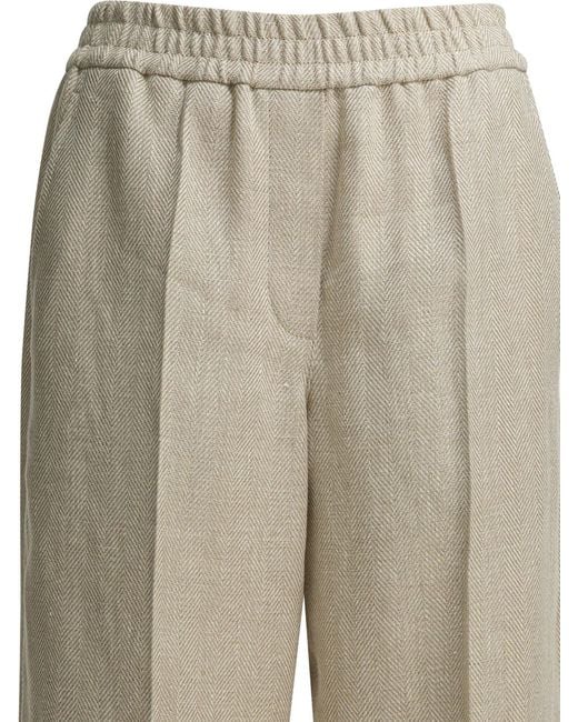 Brunello Cucinelli Natural "Loose Track" Pants