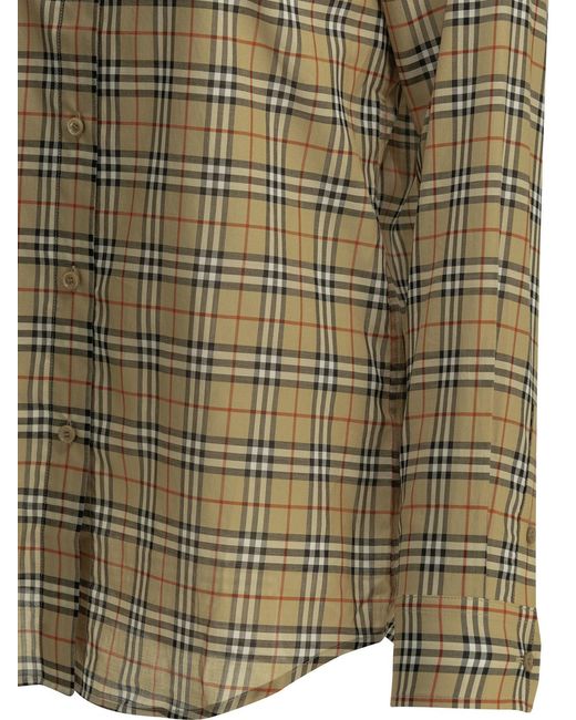 Burberry Green Emma Check Casual Shirt