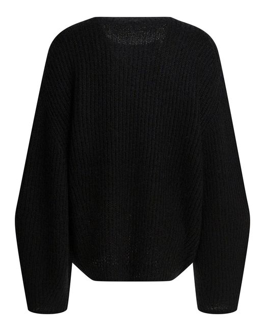 Totême  Black Mohair Wool Knitwear