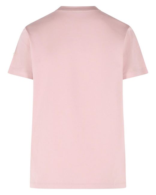 Moncler Pink Cotton T-Shirt