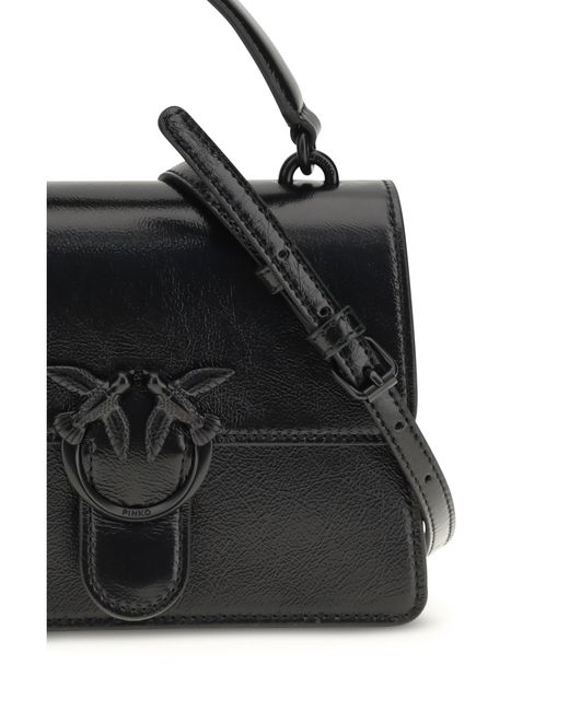 Pinko Black Love One Top Mini Handbag Nero Limousine