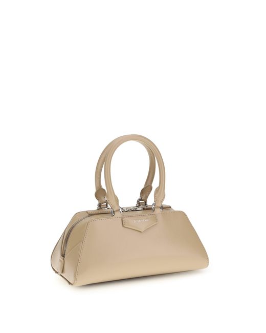Givenchy Natural Antigona East-West Mini Leather Handbag Sand