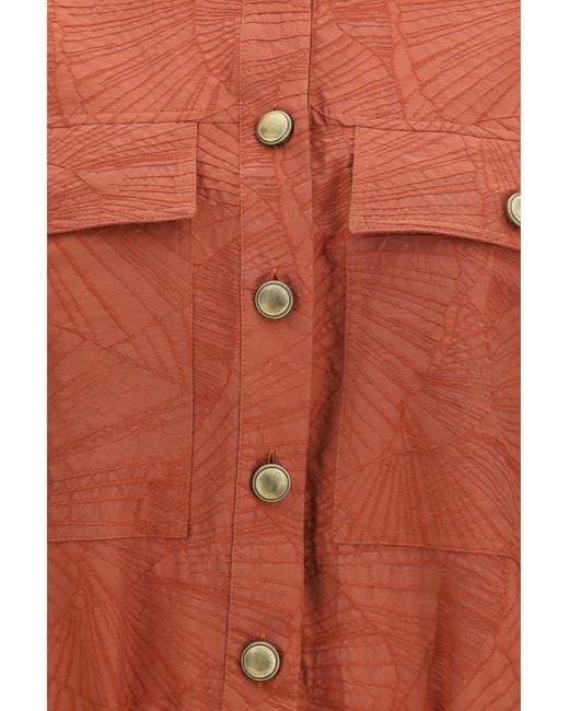 Brunello Cucinelli Orange Sun River Shirt