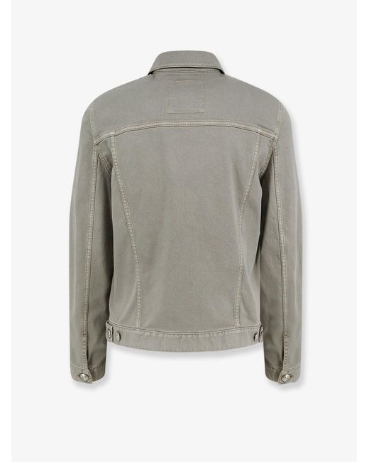 Brunello Cucinelli Gray Denim Jacket for men