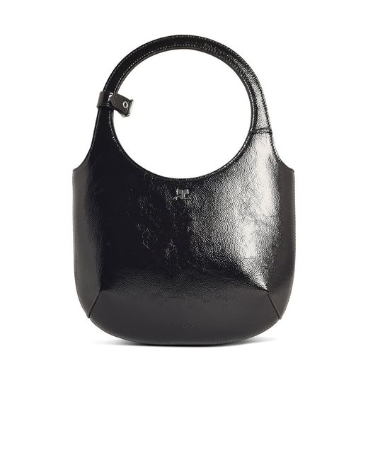Courreges Black 'Holy Naplack' Lear Bag