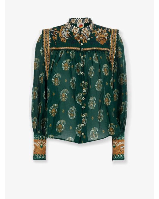 Women's Green Tayla Cotton Shirt