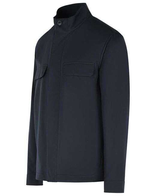 Zegna Blue Polyester Jacket for men