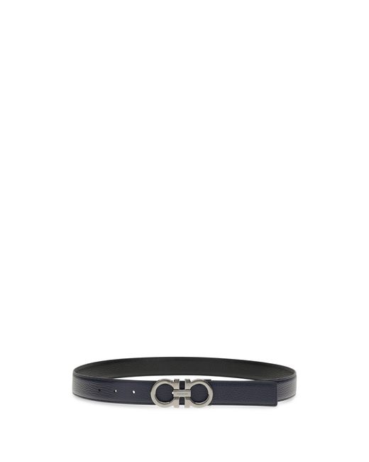 Ferragamo White Reversible And Adjustable Gancini Belt for men