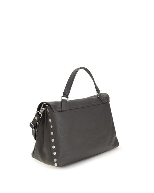 Zanellato Gray Medium Postina Daily Handbag Vulcano