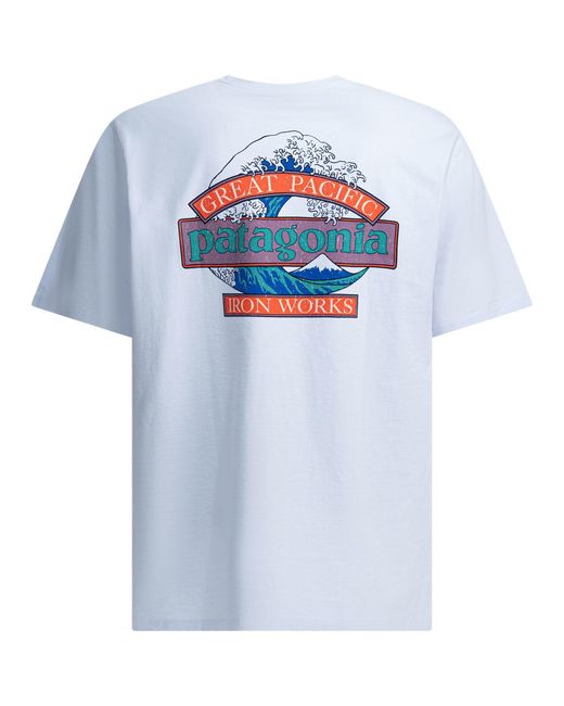 Patagonia Blue "Great Weaves Responsible" Crewneck T-Shirt for men
