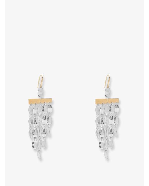 Women's White Brass Earrings
