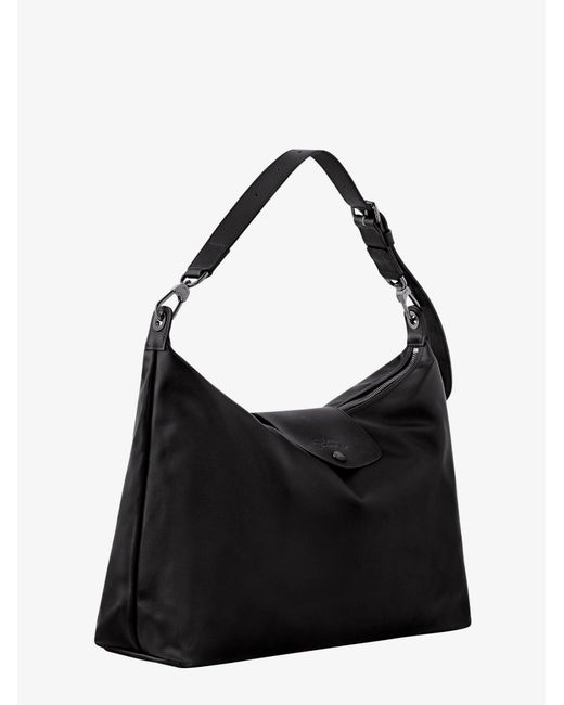 Longchamp Black Le Pliage Extra Xl Leather Shoulder Bag