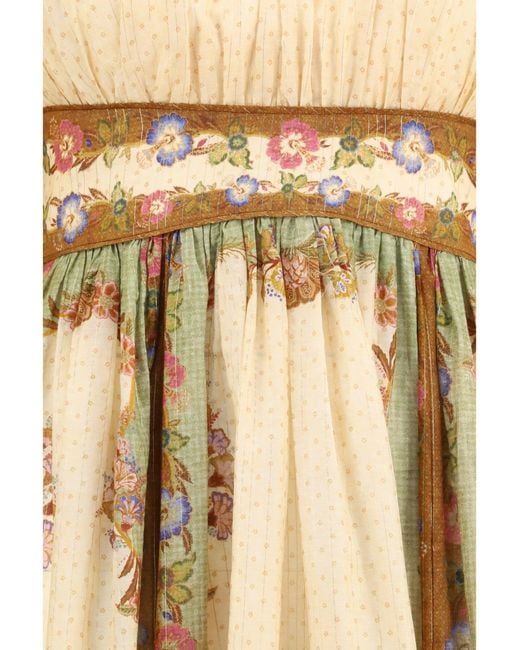 Zimmermann Natural Indra Elasticated Waist Maxi Dress