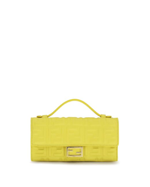 Fendi Yellow Baguette Chain Wallet Ginestra