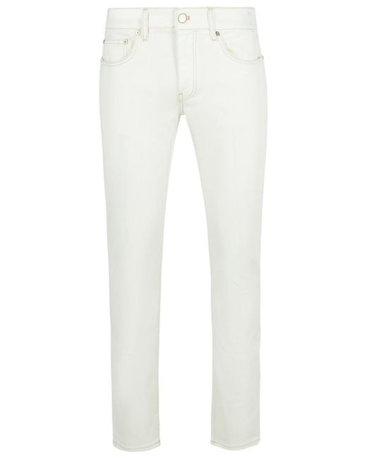 Pt05 White Swing Cotton Jeans for men