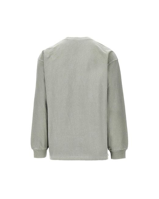 Carhartt Gray Long-Sleeved 'Pocket' T-Shirt for men