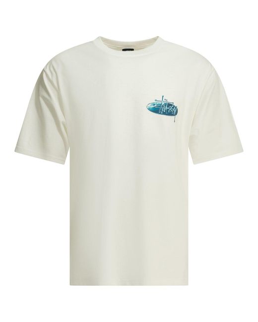 Stussy White Cotton T-Shirt for men