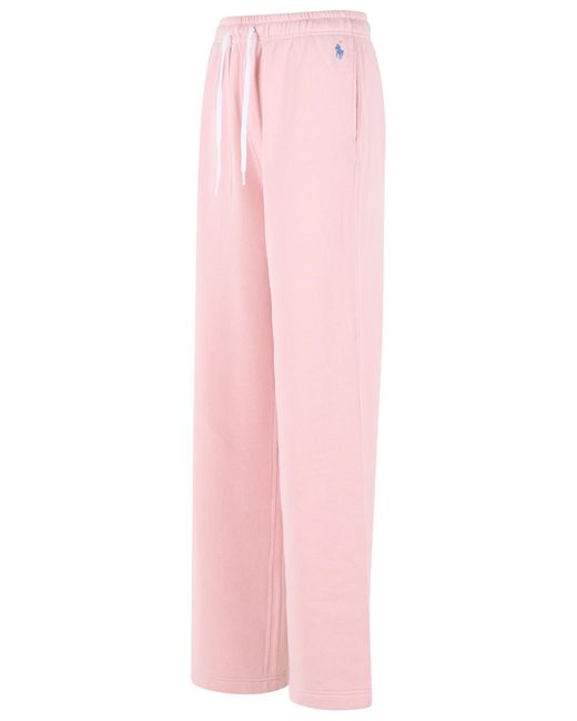 Polo Ralph Lauren Pink Jogger Cotton Blend Trousers