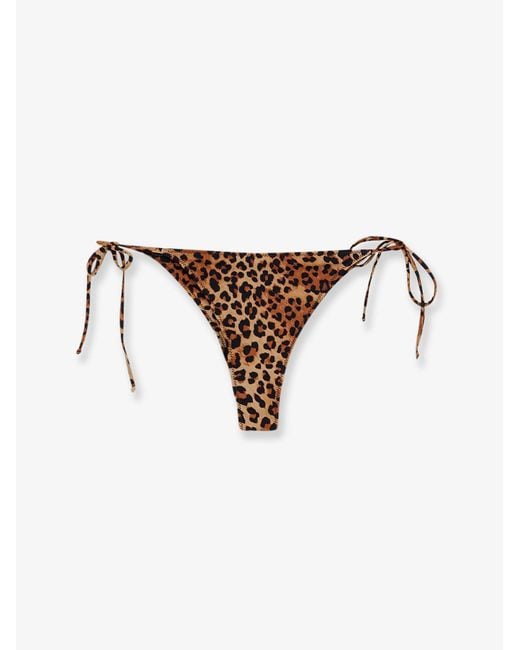Mc2 Saint Barth Natural Nylon Bikini Bottoms Print