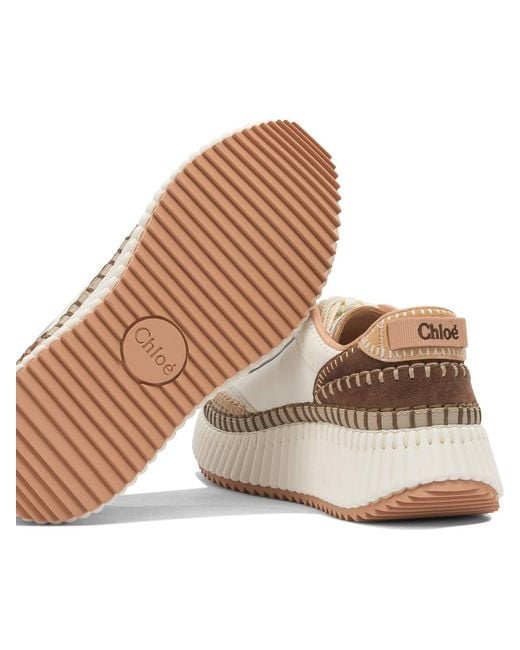 Chloé White "Nama" Sneakers