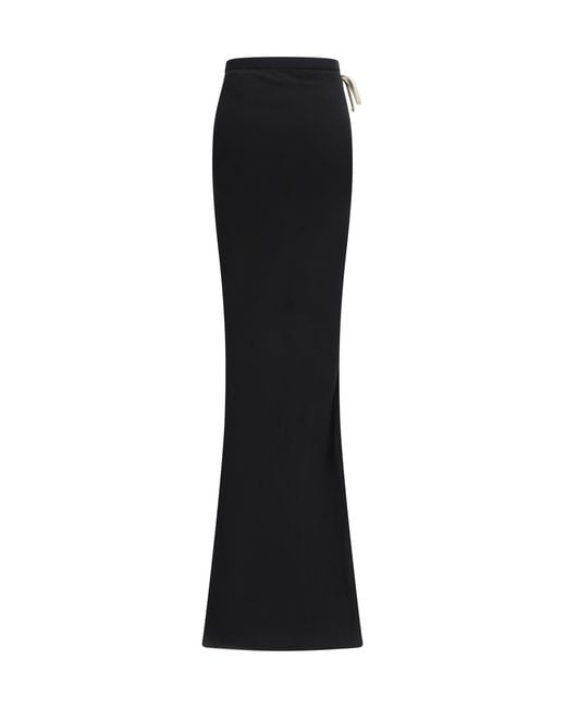Moncler Black Rick Owens Long Skirt + Rick Owens