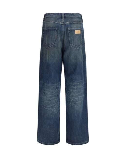 MM6 by Maison Margiela Blue Five-Pocket Pants