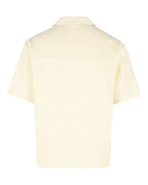 Séfr Natural 'Dayot' Ecru Cotton And Linen Shirt for men