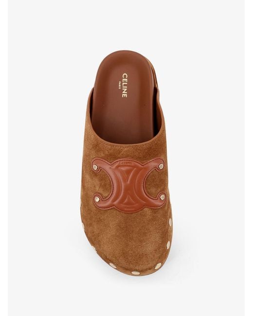 Céline Brown Pitea Suede Sandals
