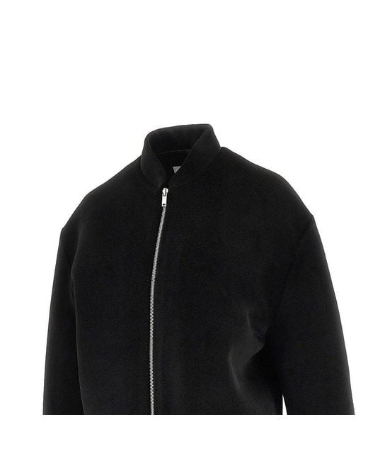 Jil Sander Black Velvet Full-Zip Jacket