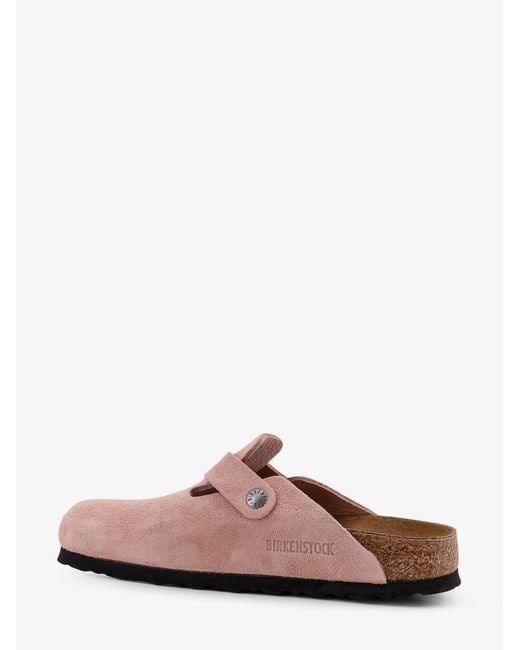 Birkenstock Pink Suede Boston Sandals