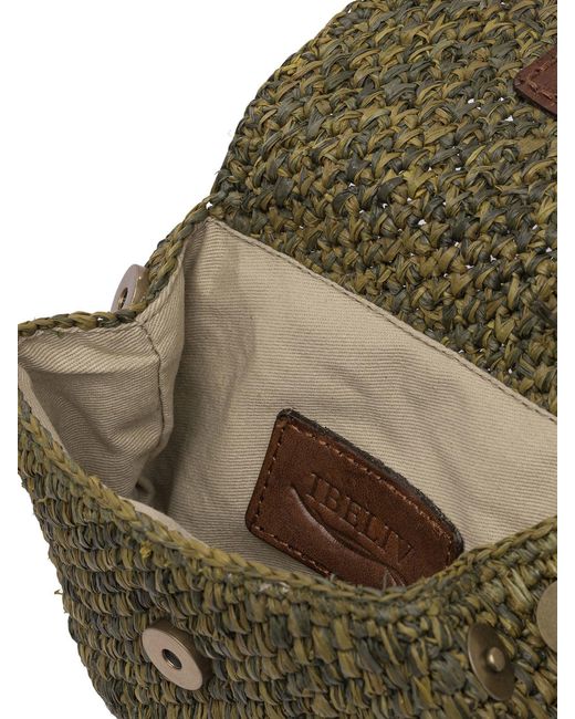 IBELIV Green Zazsavane Raffia Handbag