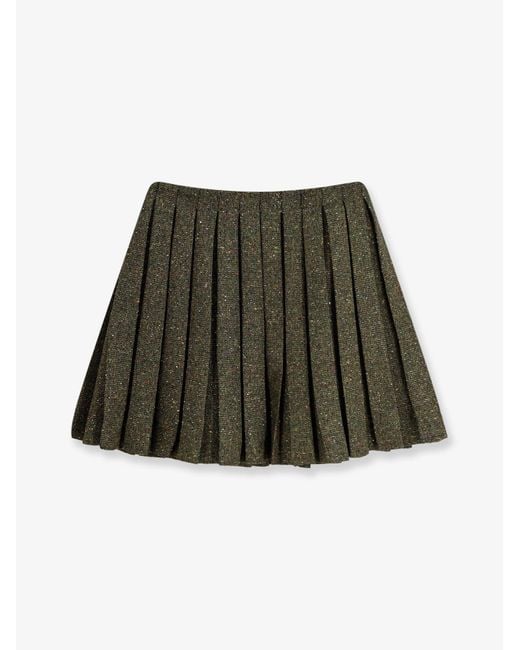 Dior Green Dior Pleated Mini Skirt