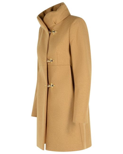 Fay Natural Wool Blend Coat