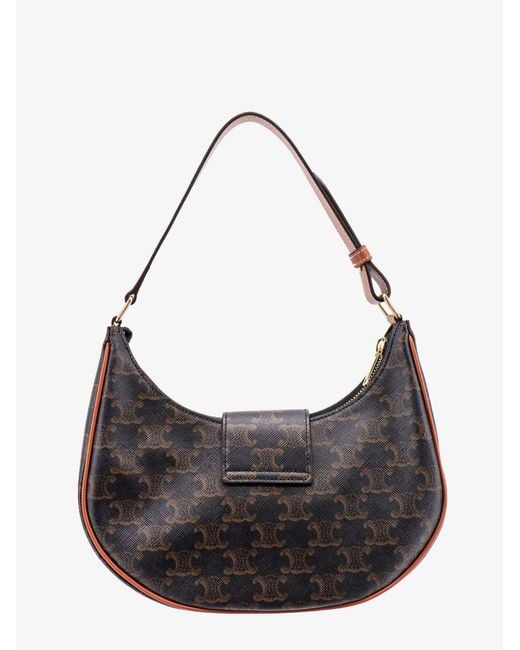 Céline Black Medium Ava Triomphe Canvas Shoulder Bag
