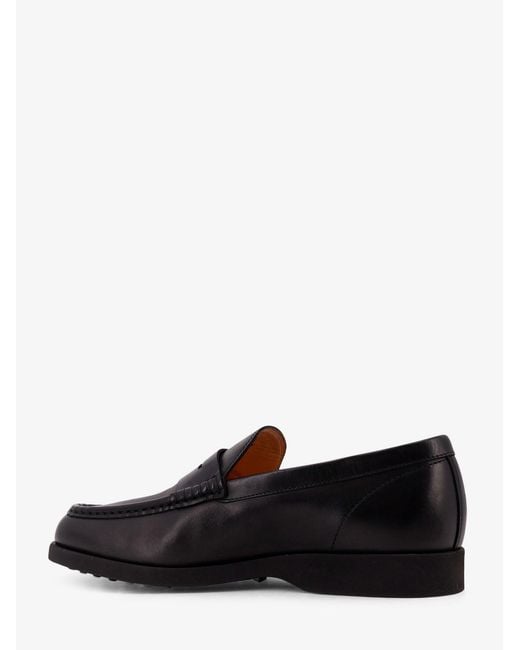 Tod's Black Leather Loafers for men