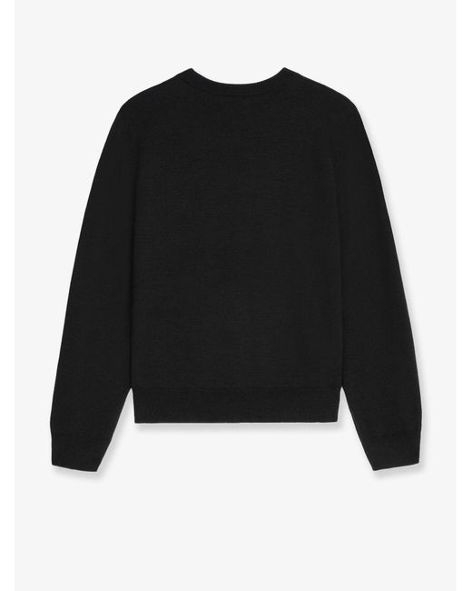 Céline Black Wool Sweater With Logo Embroidery for men