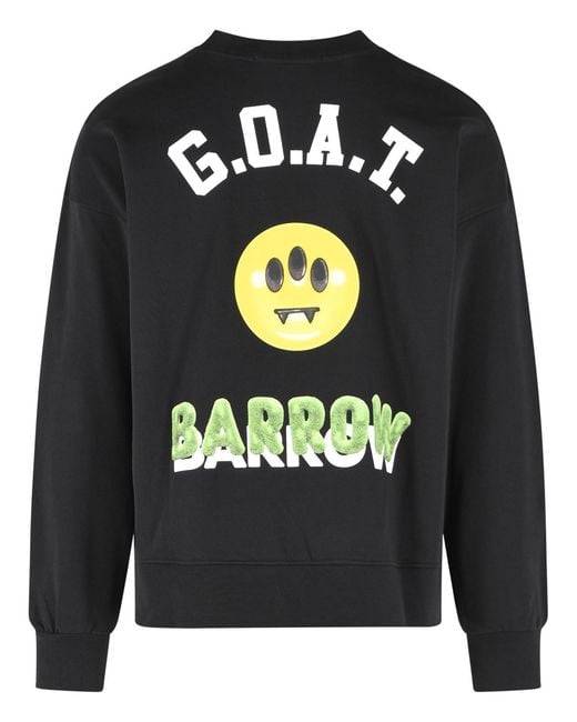 Barrow Black Cotton Sweatshirt for men