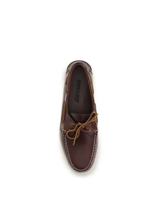 Sebago Brown Portland Waxed Docksides Loafers for men